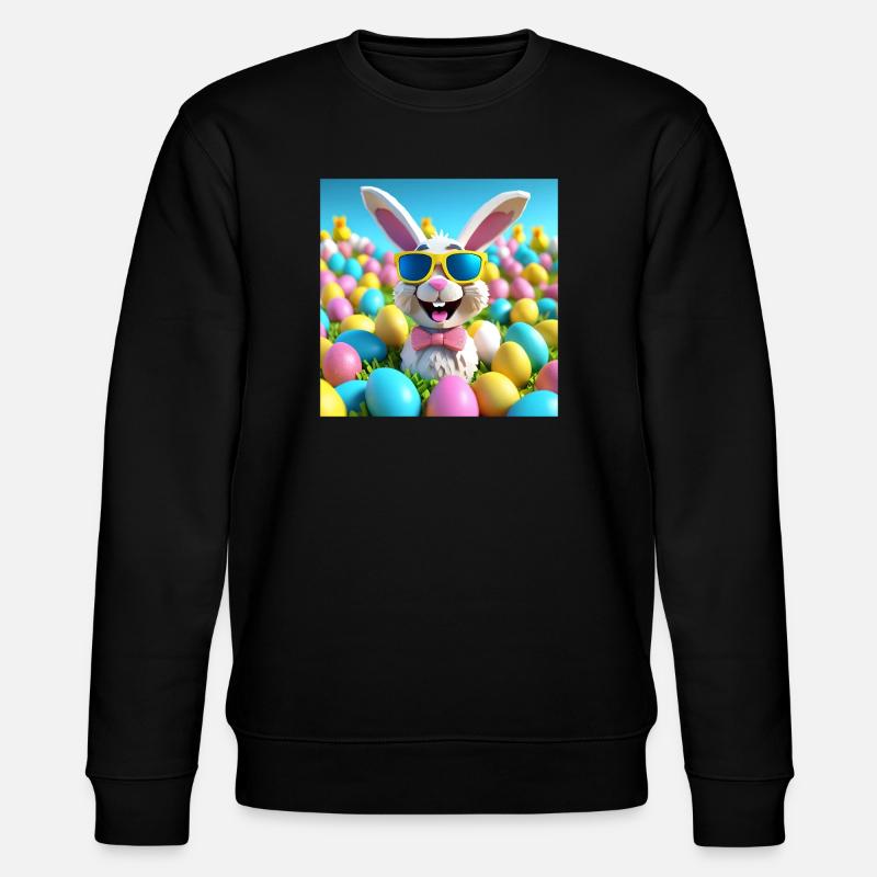 Easter, Happy Easter, Easter - Stanley/Stella CHANGER Unisex Organic Sweatshirt - black