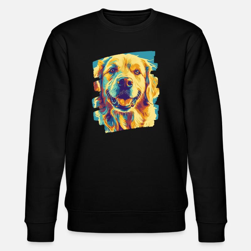 Golden Retriever - Stanley/Stella Unisex Bio-Sweatshirt CHANGER  - Schwarz