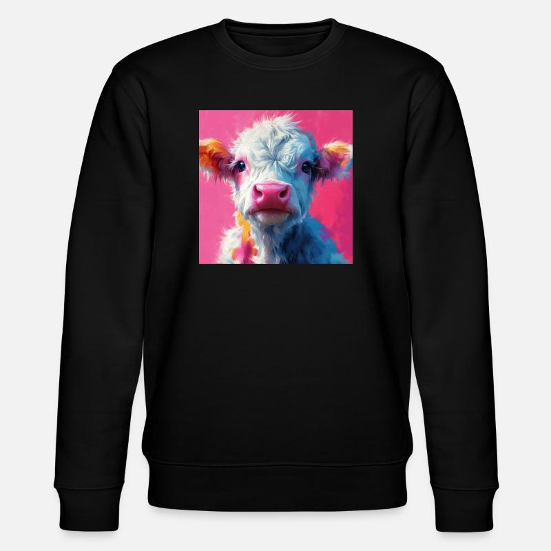 Vache rose - Sweat bio CHANGER Stanley/Stella Unisexe - noir
