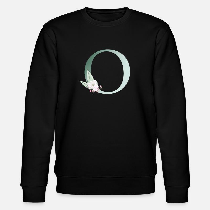o Monogramme, Floral, Personnalisable - Sweat bio CHANGER Stanley/Stella Unisexe - noir
