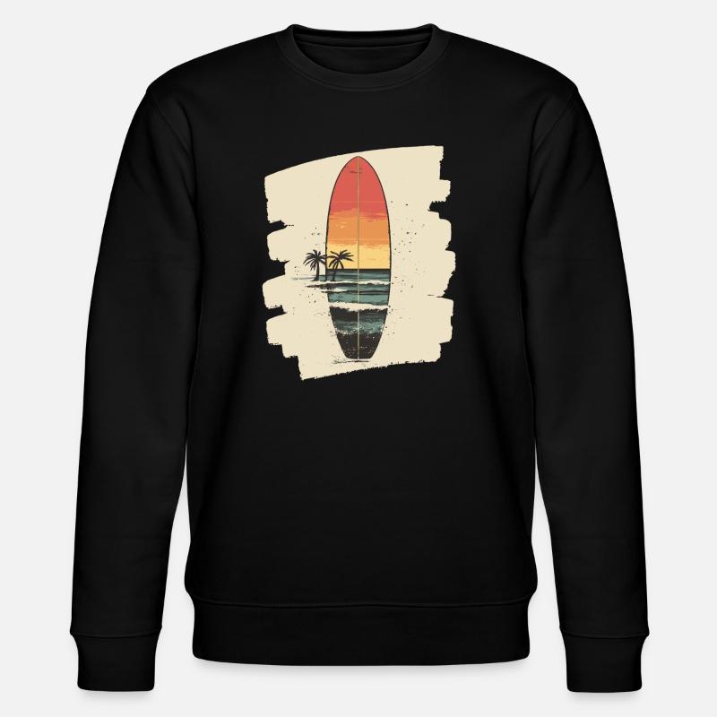 Surfbrett - Stanley/Stella Unisex Bio-Sweatshirt CHANGER  - Schwarz