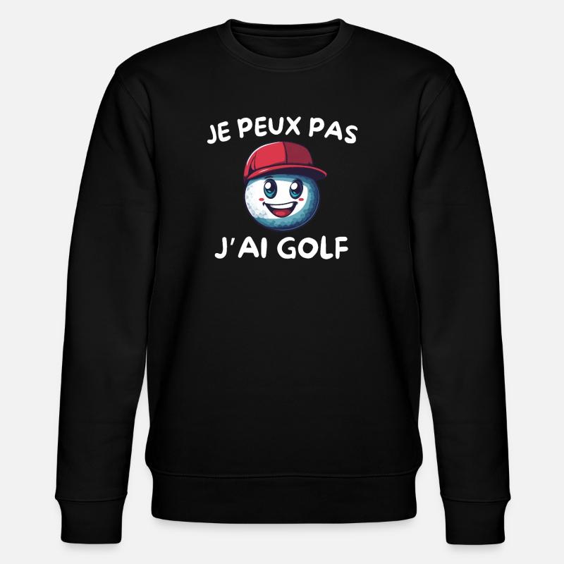 Cap Rouge Golfball-Maskottchen - Stanley/Stella Unisex Bio-Sweatshirt CHANGER  - Schwarz