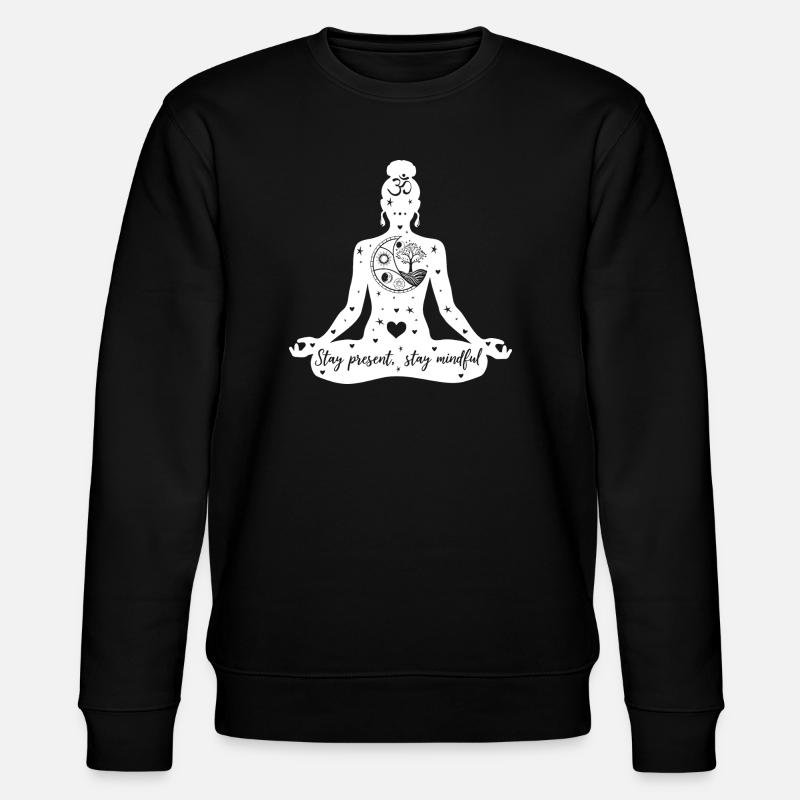 Yoga Kunst #13 - Stanley/Stella Unisex Bio-Sweatshirt CHANGER  - Schwarz