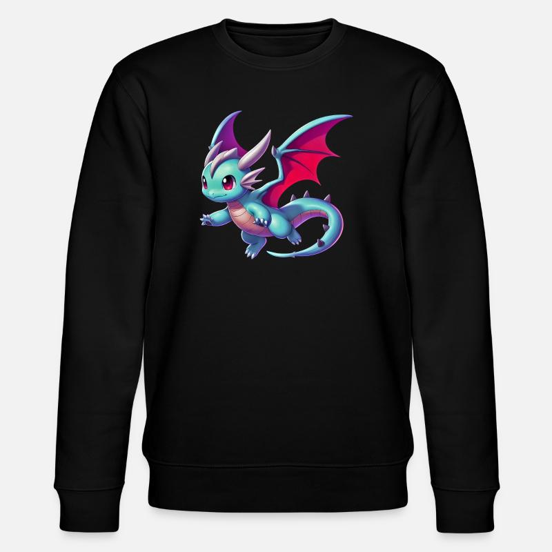 Drache - Stanley/Stella Unisex Bio-Sweatshirt CHANGER  - Schwarz
