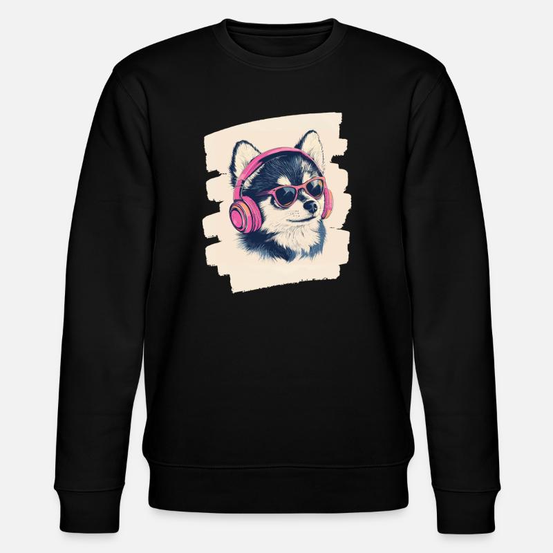 Pomsky - Stanley/Stella Unisex Bio-Sweatshirt CHANGER  - Schwarz