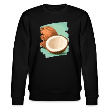 Kokosnuss Coconut - Stanley/Stella Unisex Bio-Sweatshirt CHANGER  - Schwarz - Vorne - Nik (191cm) & Marisol (170cm)