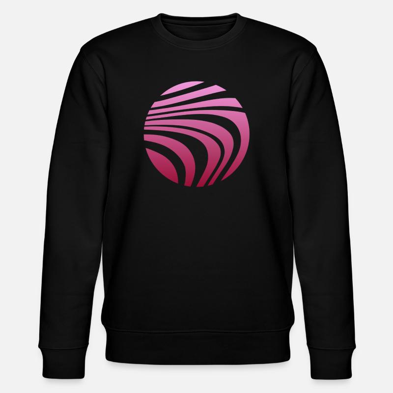 Psychedelic Pattern Pink Gradient - Stanley/Stella CHANGER Unisex Organic Sweatshirt - black