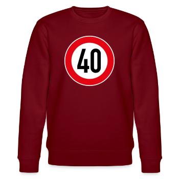 40 Anniversaire - Sweat bio CHANGER Stanley/Stella Unisexe - bordeaux - Devant - Nik (191cm) & Marisol (170cm)