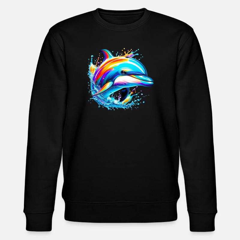 Delfin - Stanley/Stella Unisex Bio-Sweatshirt CHANGER  - Schwarz