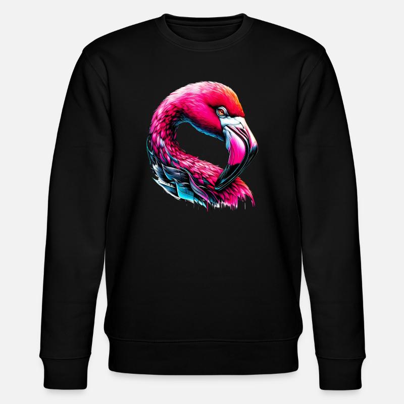 Flamingo - Stanley/Stella Unisex Bio-Sweatshirt CHANGER  - Schwarz