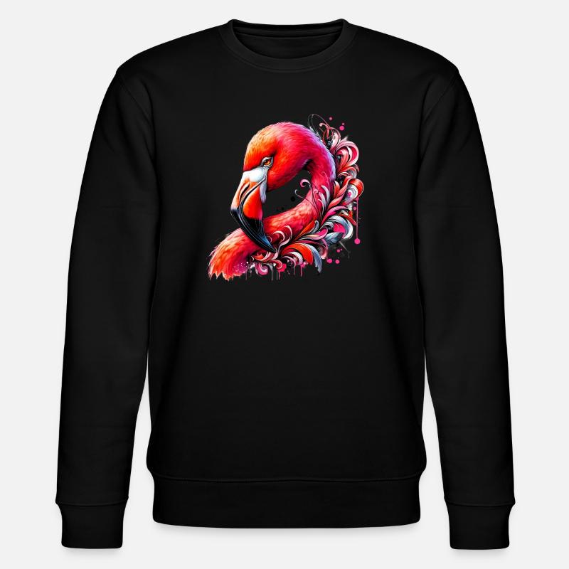 Flamingo - Stanley/Stella Unisex Bio-Sweatshirt CHANGER  - Schwarz