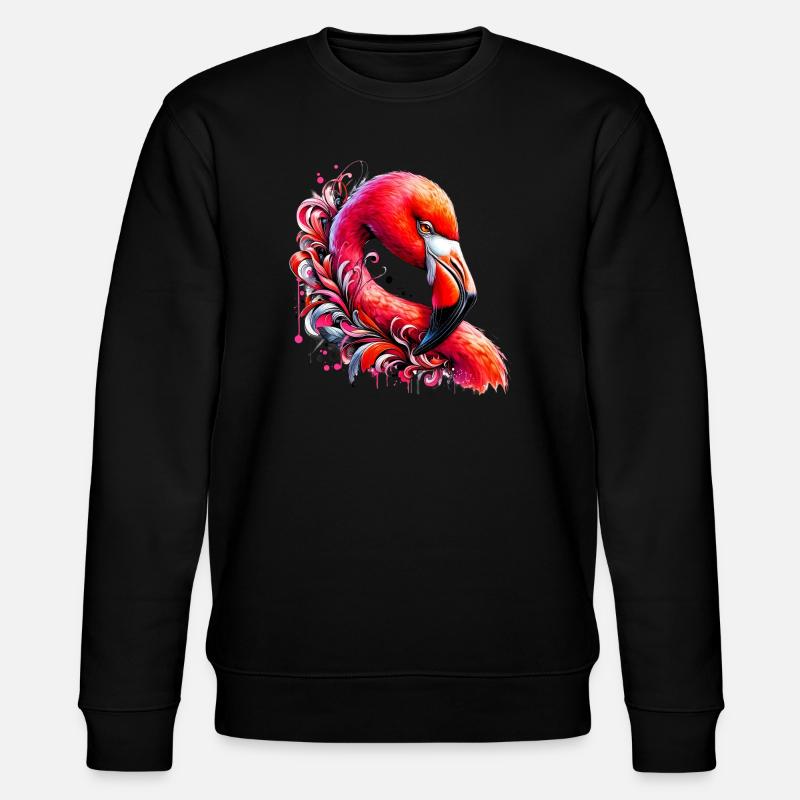 Flamingo - Stanley/Stella Unisex Bio-Sweatshirt CHANGER  - Schwarz
