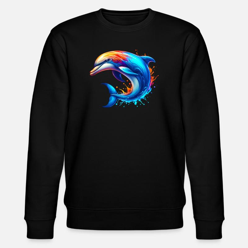 Delfin - Stanley/Stella Unisex Bio-Sweatshirt CHANGER  - Schwarz