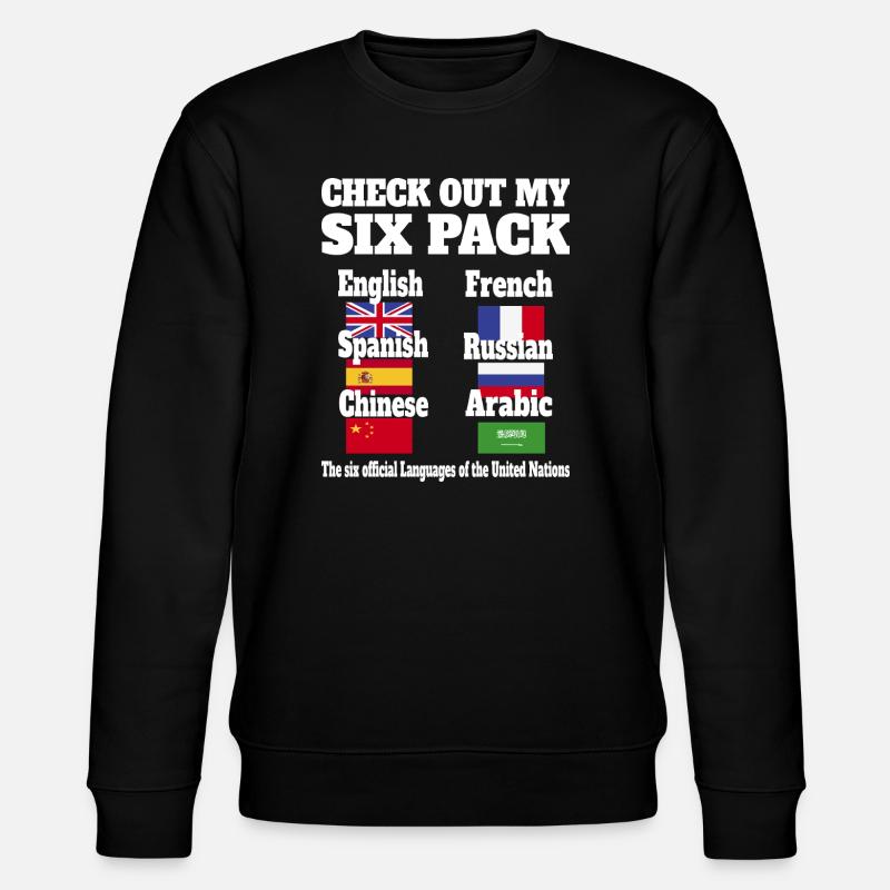 Languages Sixpack - Stanley/Stella CHANGER Unisex Organic Sweatshirt - black