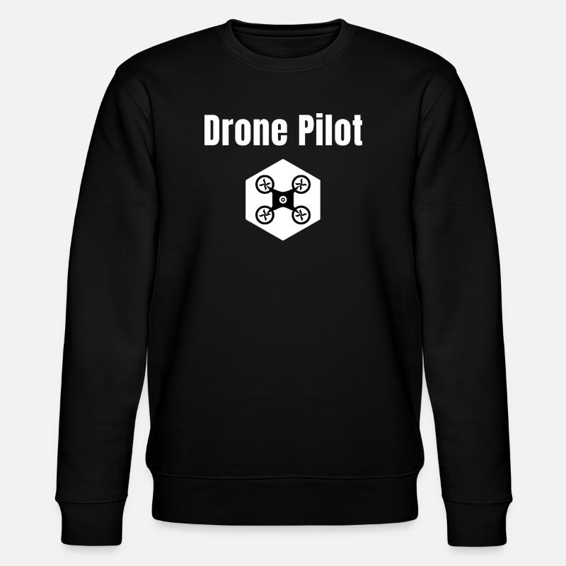 Drone Pilot Hex Tee - Stanley/Stella CHANGER Unisex Organic Sweatshirt - black