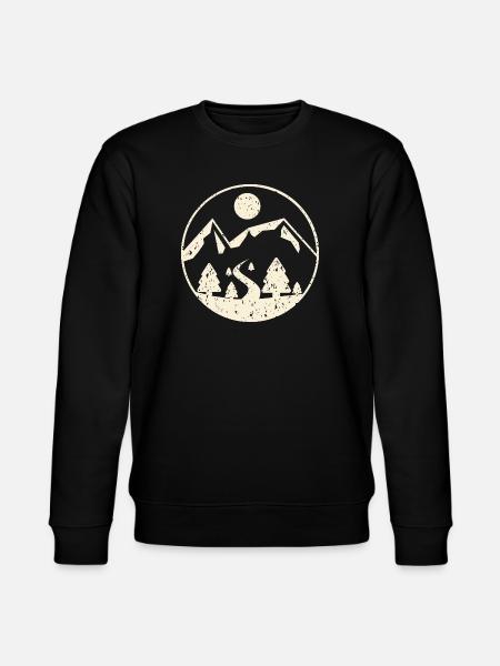 Mountain scene in circle - Stanley/Stella CHANGER Unisex Organic Sweatshirt - black