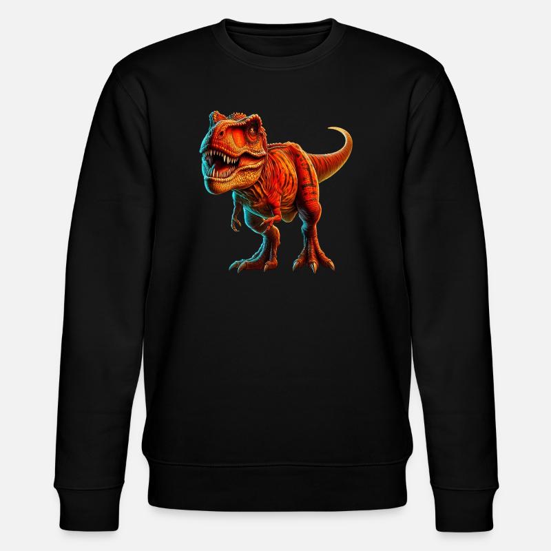 Dinosaurier - Stanley/Stella Unisex Bio-Sweatshirt CHANGER  - Schwarz