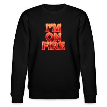 Im on fire - Stanley/Stella CHANGER Unisex Organic Sweatshirt - black - Front - Nik (191cm) & Marisol (170cm)