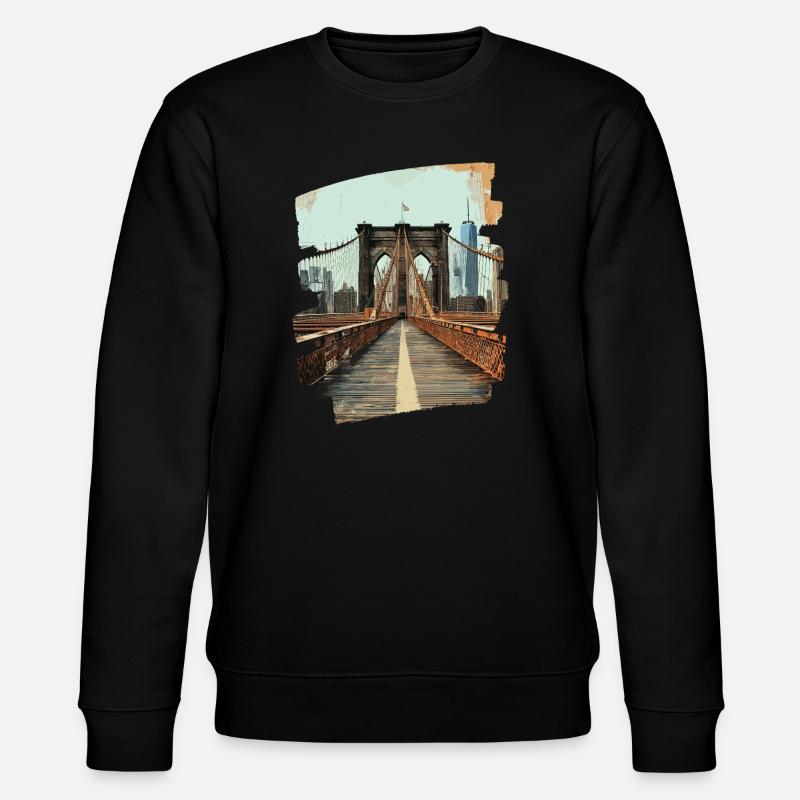 Brooklyn Bridge - Stanley/Stella Unisex Bio-Sweatshirt CHANGER  - Schwarz
