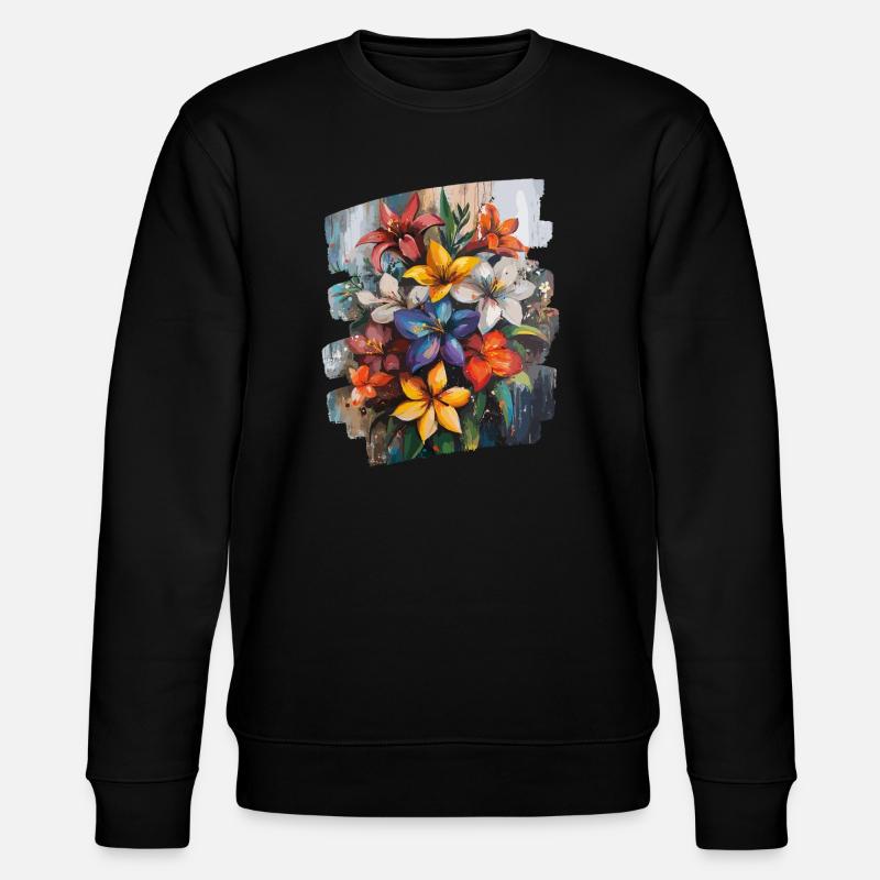 Printemps Printemps Début Fleur Fleurs - Sweat bio CHANGER Stanley/Stella Unisexe - noir