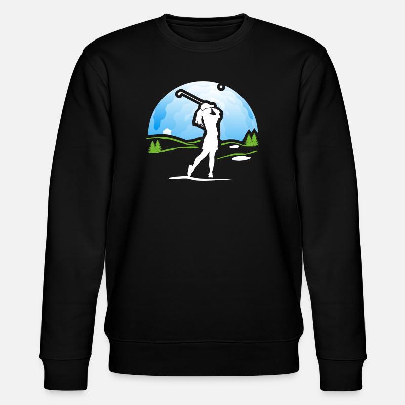 Golfer Golf Golf Shirt Gift - Stanley/Stella CHANGER Unisex Organic Sweatshirt - black