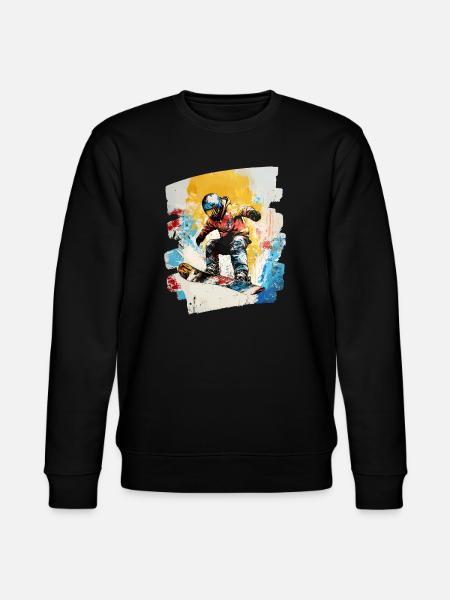 Snowboarder poudreuse - Sweat bio CHANGER Stanley/Stella Unisexe - noir