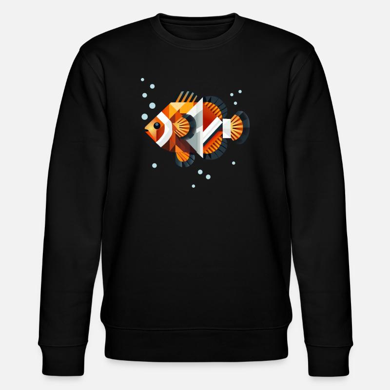 Géométrique Clownfish Abstrait Monde Sous-marin - Sweat bio CHANGER Stanley/Stella Unisexe - noir