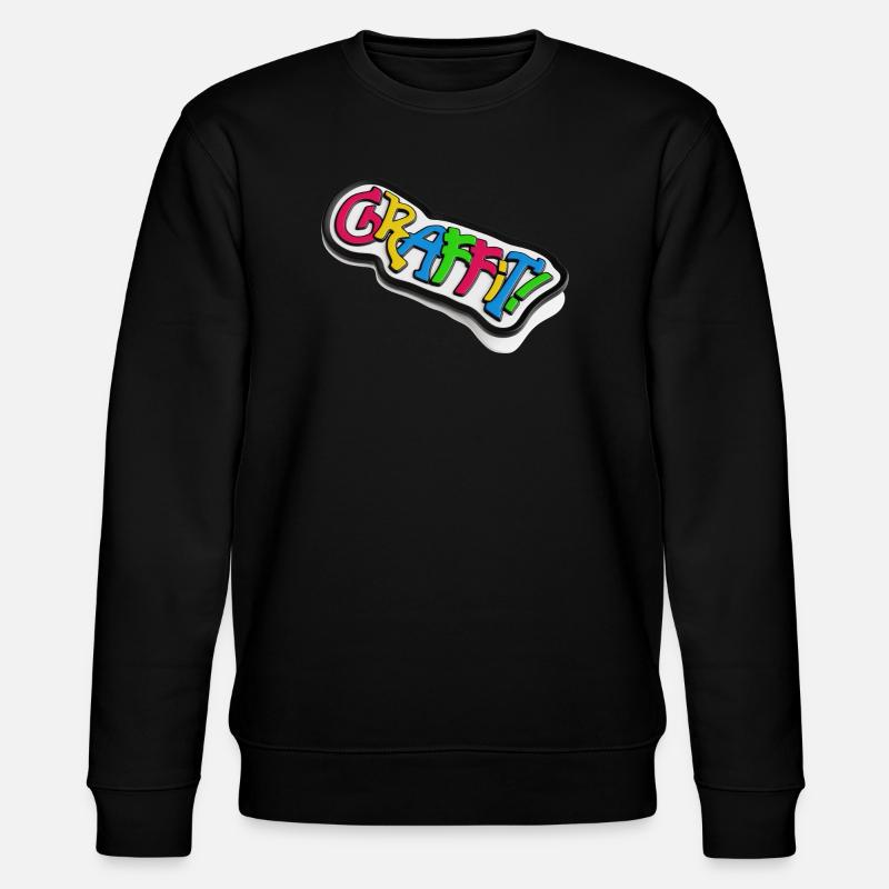 Graffiti lettering 3d effect - Stanley/Stella CHANGER Unisex Organic Sweatshirt - black