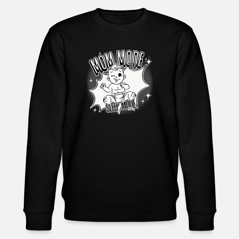 Mode Maman Activé – Mode veille désactivé - Sweat bio CHANGER Stanley/Stella Unisexe - noir