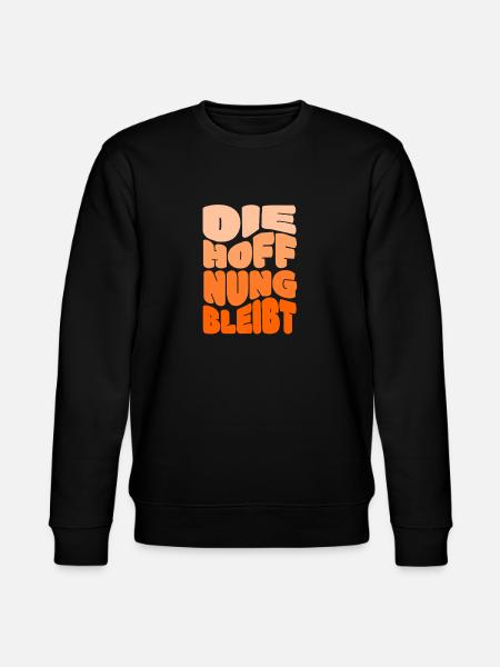 Christlich Die Hoffnung Bleibt Botschaft - Stanley/Stella Unisex Bio-Sweatshirt CHANGER  - Schwarz