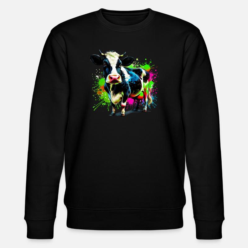 Vache - Sweat bio CHANGER Stanley/Stella Unisexe - noir