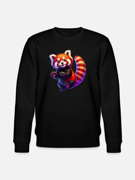 Red panda - Stanley/Stella CHANGER Unisex Organic Sweatshirt - black