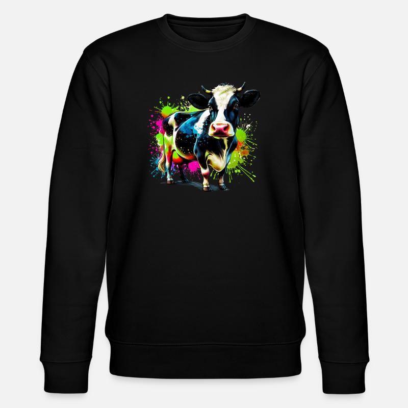 Vache - Sweat bio CHANGER Stanley/Stella Unisexe - noir