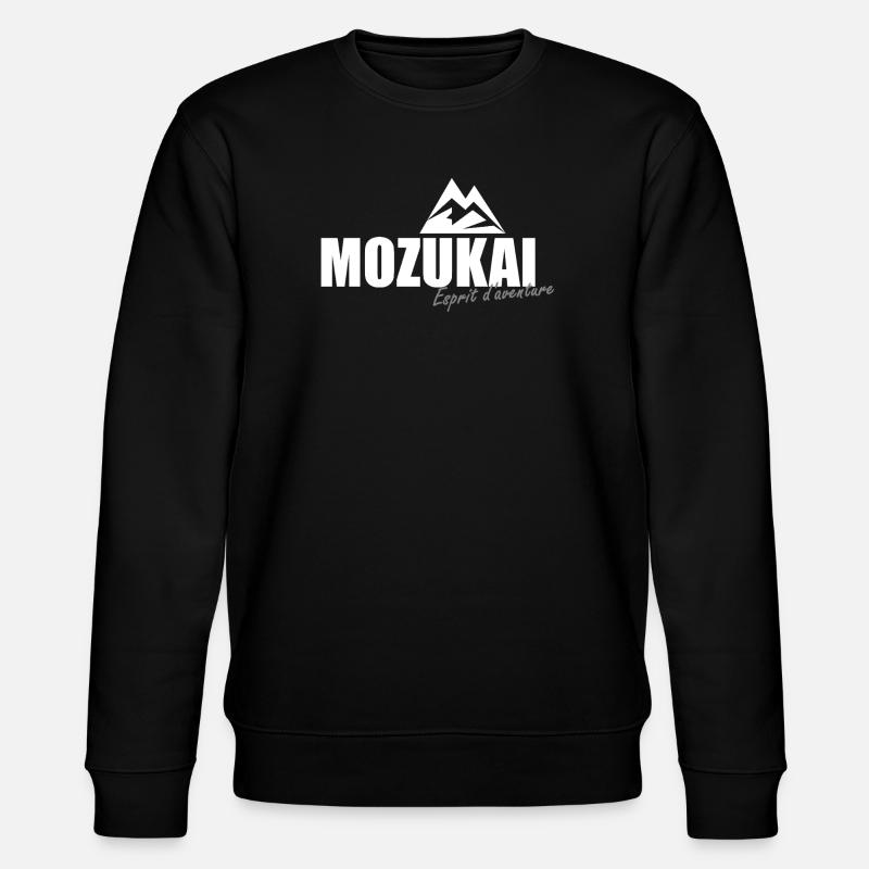 Logo blanc MOZUKAI OFFICIEL - Sweat bio CHANGER Stanley/Stella Unisexe - noir