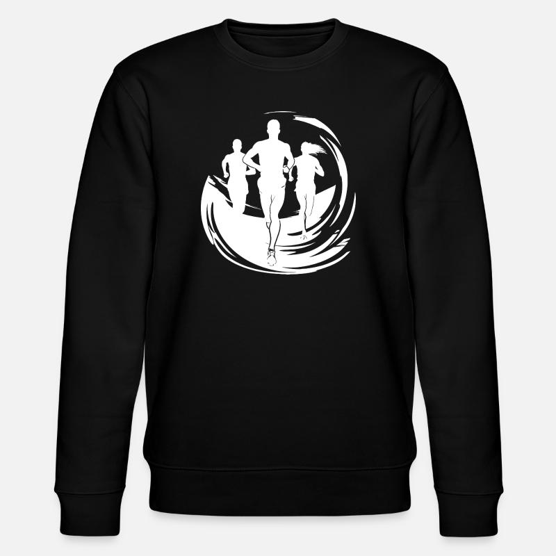 Dessin du coureur - Sweat bio CHANGER Stanley/Stella Unisexe - noir