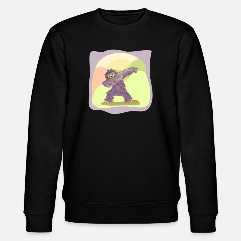 DABBING DANCING DANCING SLOTH - Stanley/Stella CHANGER Unisex Organic Sweatshirt - black