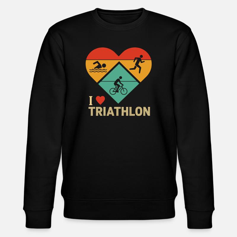 Illustration de cœur de triathlon - Sweat bio CHANGER Stanley/Stella Unisexe - noir
