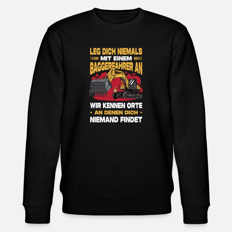 Strassenbau Geschenk Strassenbauer Baustelle - Stanley/Stella Unisex Bio-Sweatshirt CHANGER - Schwarz