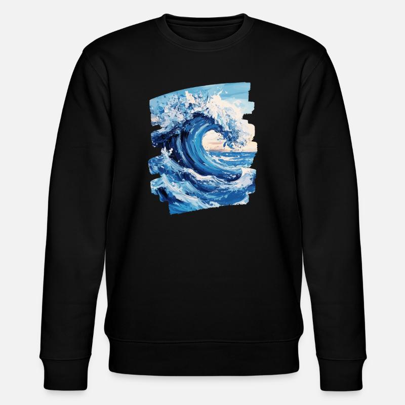 Les vagues et la mer - Sweat bio CHANGER Stanley/Stella Unisexe - noir