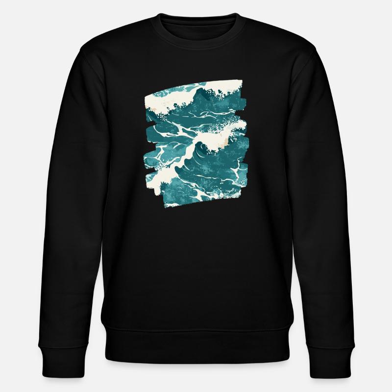 Les vagues et la mer - Sweat bio CHANGER Stanley/Stella Unisexe - noir