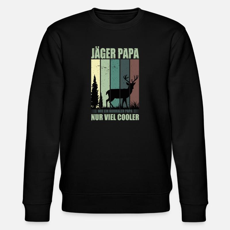 Jäger Geschenk Jagd Jagen Jägersprüfung - Stanley/Stella Unisex Bio-Sweatshirt CHANGER  - Schwarz