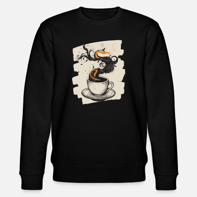 Coffee Coffee Coffee Lovers - Stanley/Stella CHANGER Unisex Organic Sweatshirt - black
