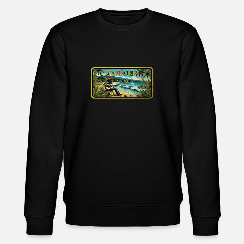 Jamaica Reggae Vibes - Stanley/Stella Unisex Bio-Sweatshirt CHANGER  - Schwarz