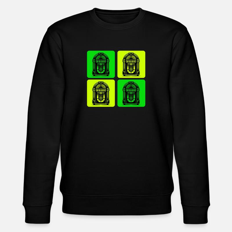 Retro Jukebox Style - Stanley/Stella CHANGER Unisex Organic Sweatshirt - black
