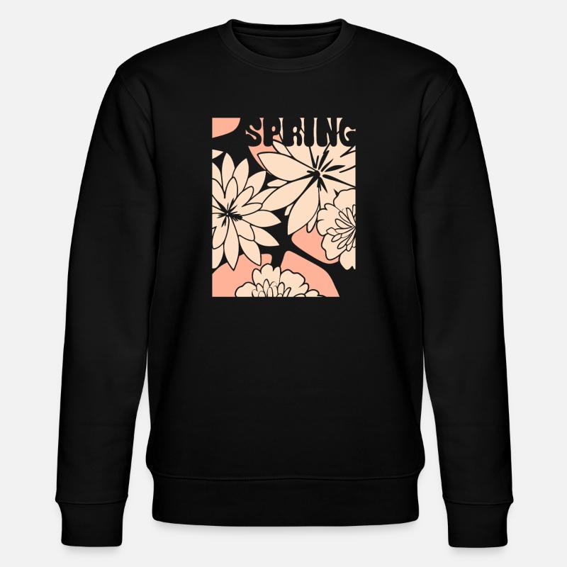 Blumen - Frühling - Blüten - Stanley/Stella Unisex Bio-Sweatshirt CHANGER  - Schwarz