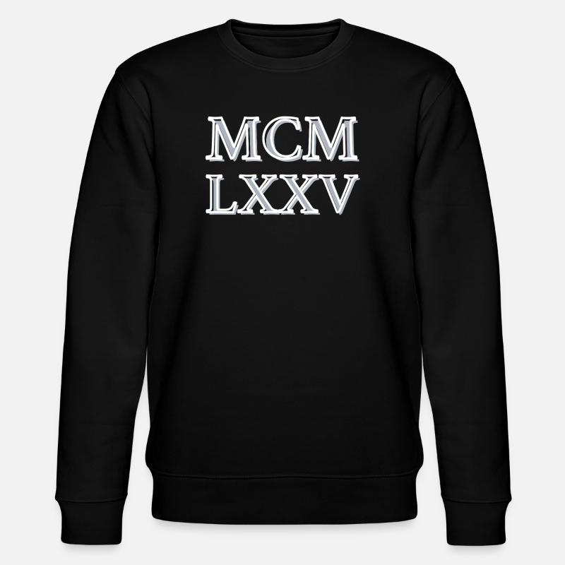 Roman numerals 1975 - MCMLXXV - Stanley/Stella Unisex Bio-Sweatshirt CHANGER  - Schwarz