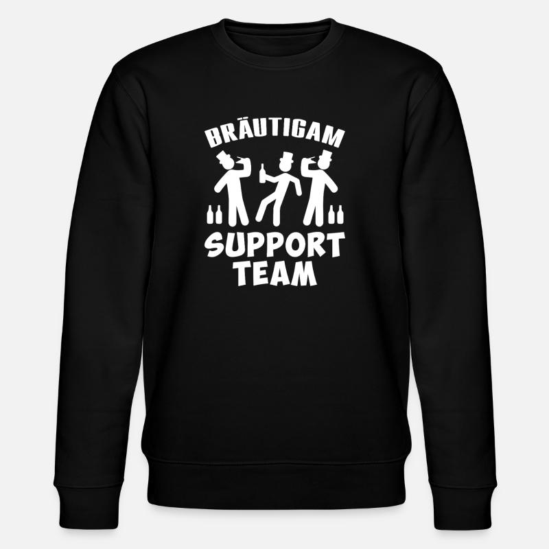 Bräutigam Support Team design - Stanley/Stella Unisex Bio-Sweatshirt CHANGER  - Schwarz