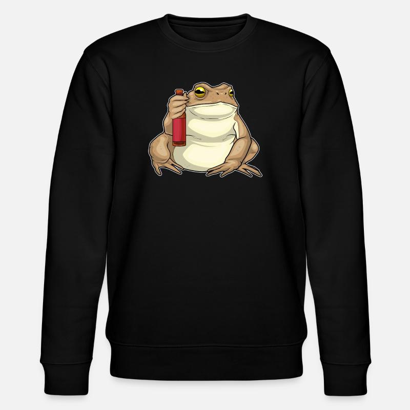 Frosch Flasche Bier - Stanley/Stella Unisex Bio-Sweatshirt CHANGER - Schwarz