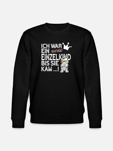 Einzelkind war gestern – Schwester kam! - Stanley/Stella Unisex Bio-Sweatshirt CHANGER  - Schwarz