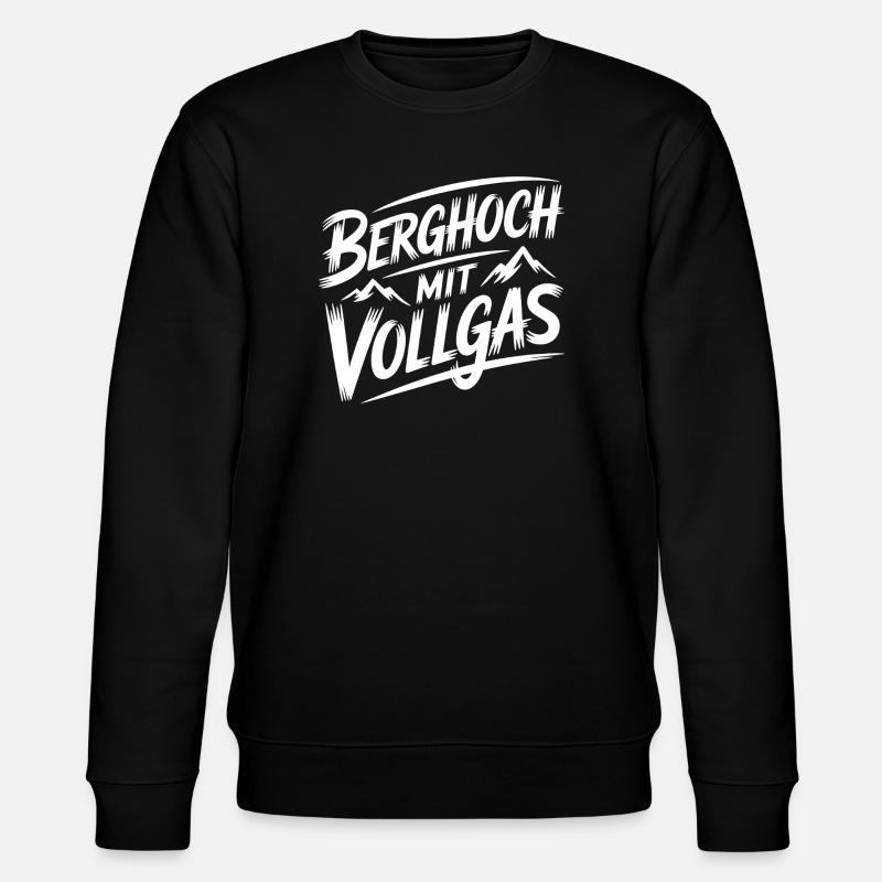 Uphill at full throttle - Stanley/Stella CHANGER Unisex Organic Sweatshirt - black